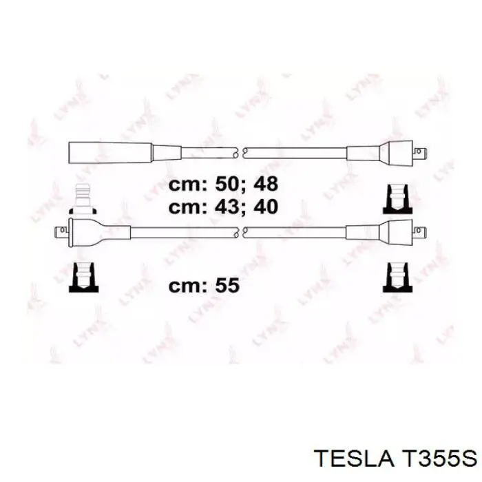 T355S Tesla Cables de alta tensión, juego