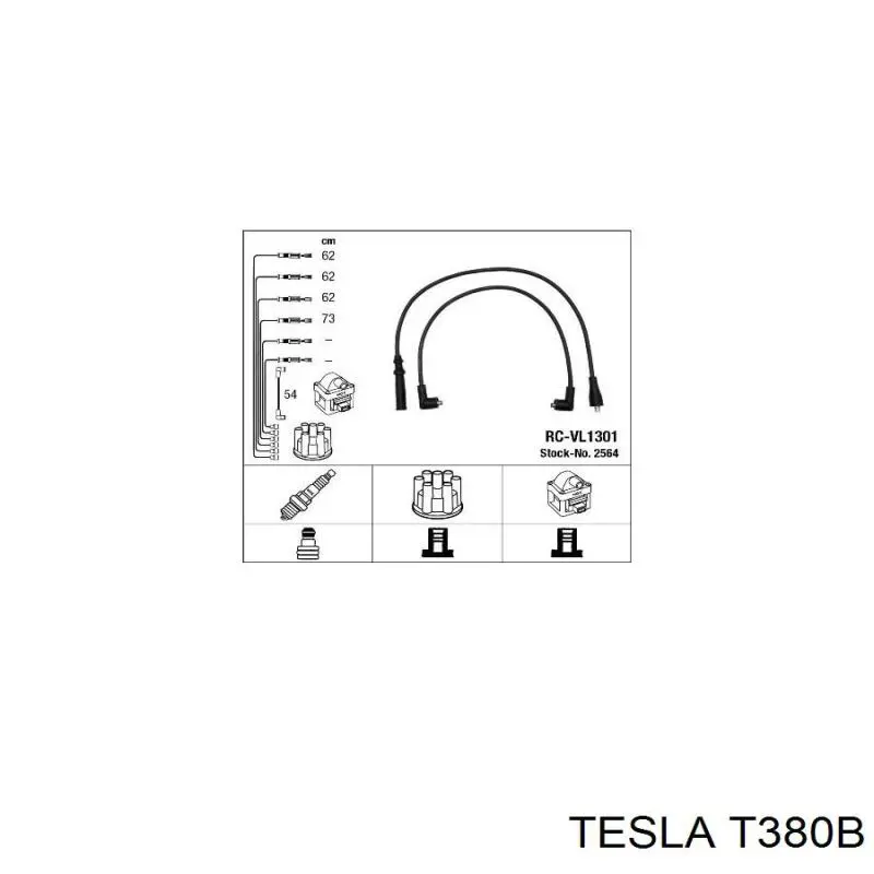 T380B Tesla juego de cables de encendido