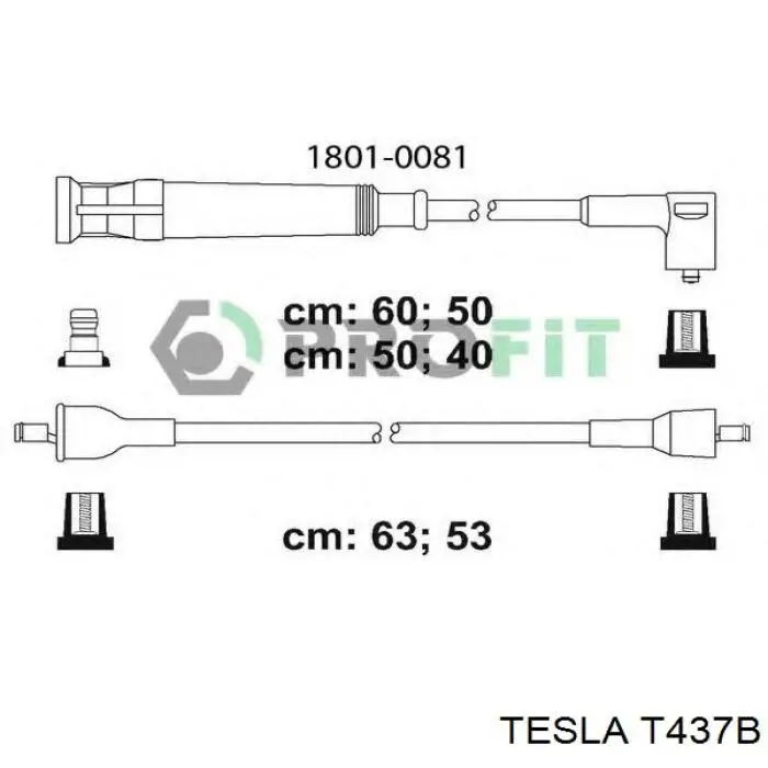 Juego de cables de bujias Tesla T437B precio, desde 46,44 EUR