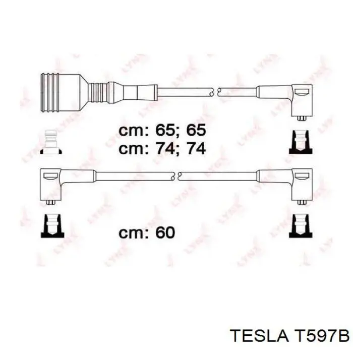 T597B Tesla juego de cables de encendido