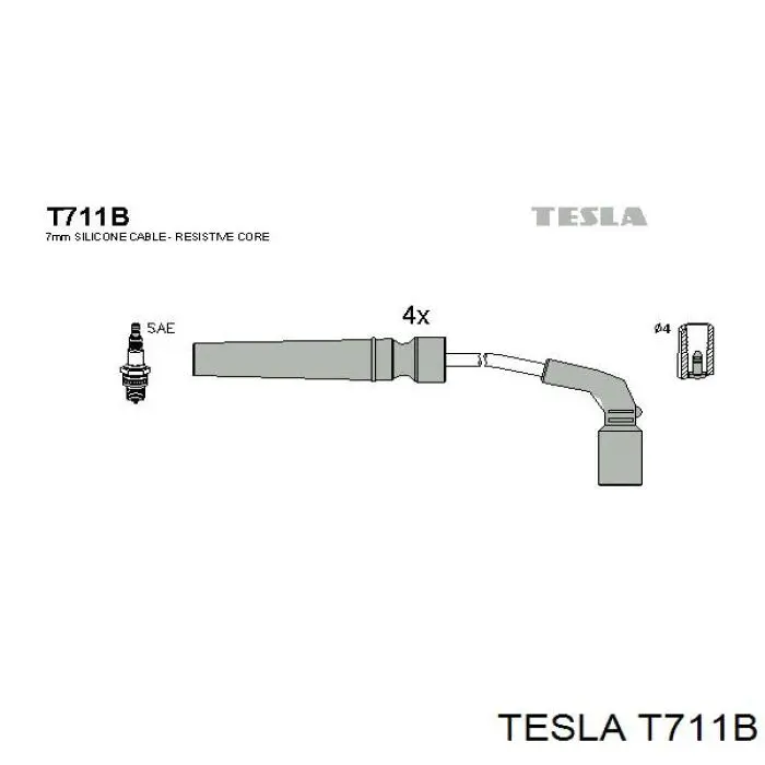Juego de cables de bujias Tesla T711B precio, desde 23,84 EUR