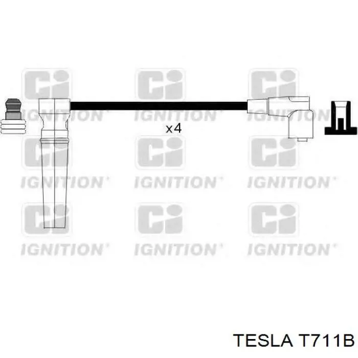 T711B Tesla cables de bujías