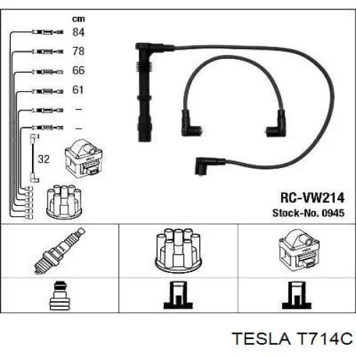 T714C Tesla juego de cables de encendido