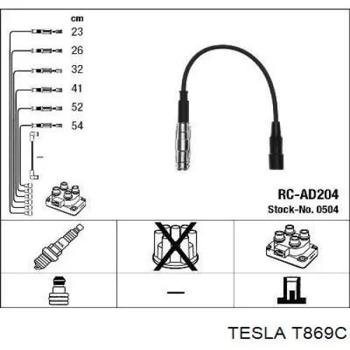 T869C Tesla juego de cables de encendido