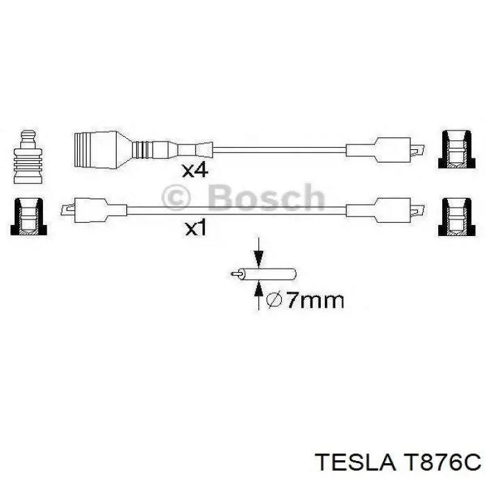 T876C Tesla juego de cables de encendido