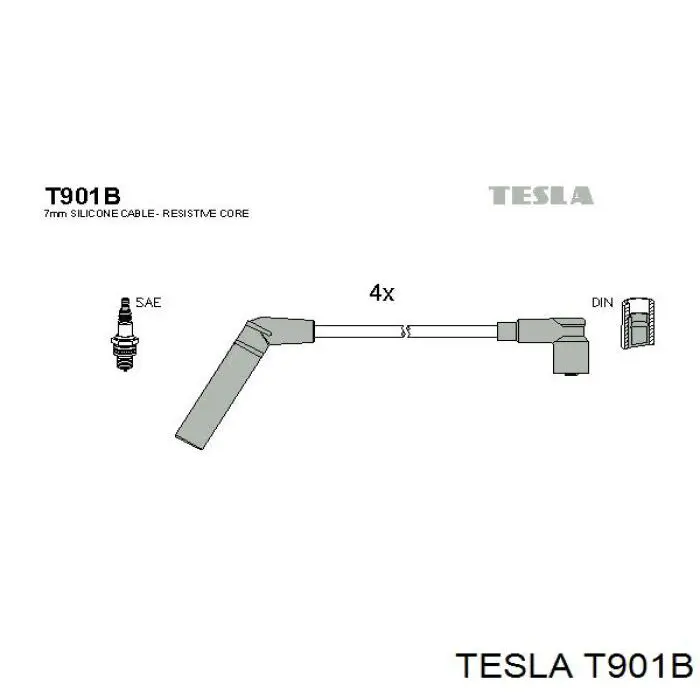 Juego de cables de bujias Tesla T901B precio, desde 38,39 EUR
