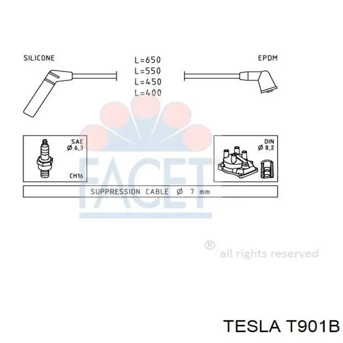 Comprar T901B Tesla Cable de bujía