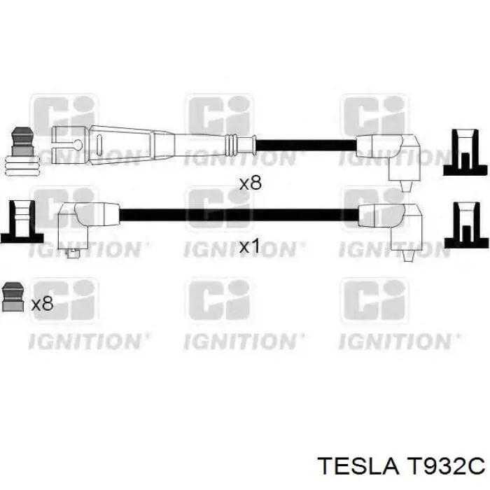 T932C Tesla juego de cables de encendido