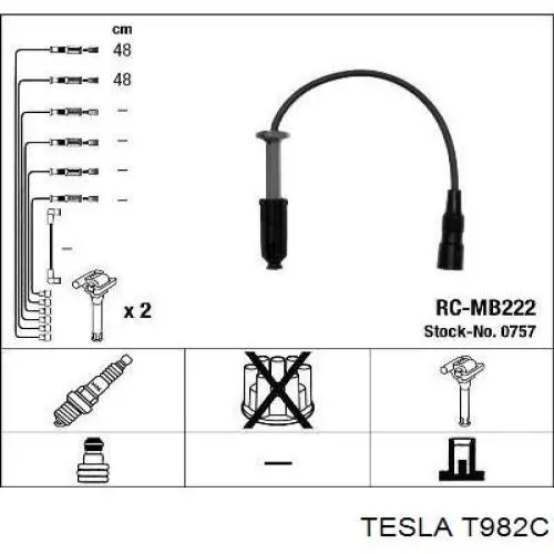 T982C Tesla juego de cables de encendido