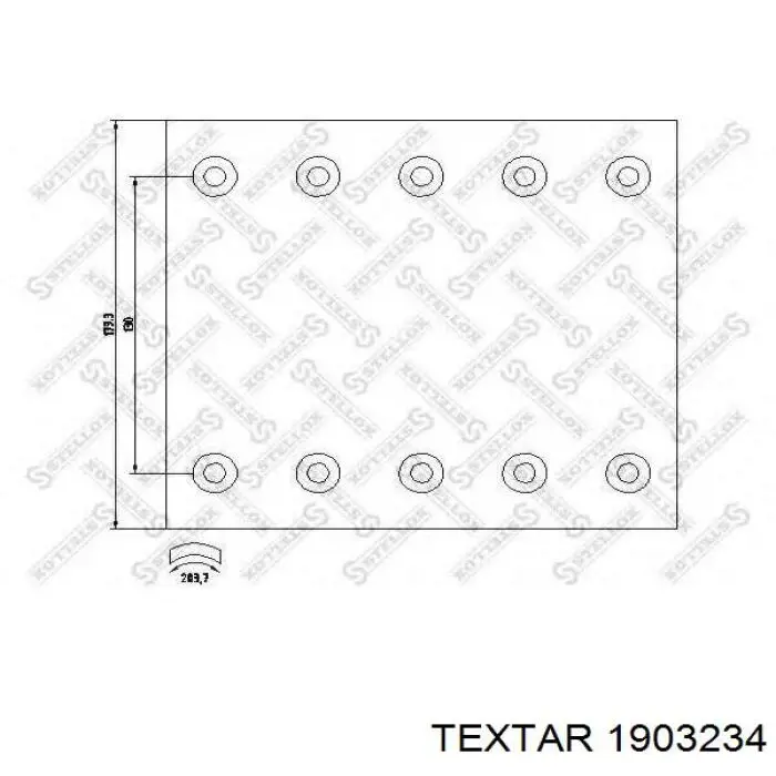 1903234 Textar forron del freno trasero (camion)