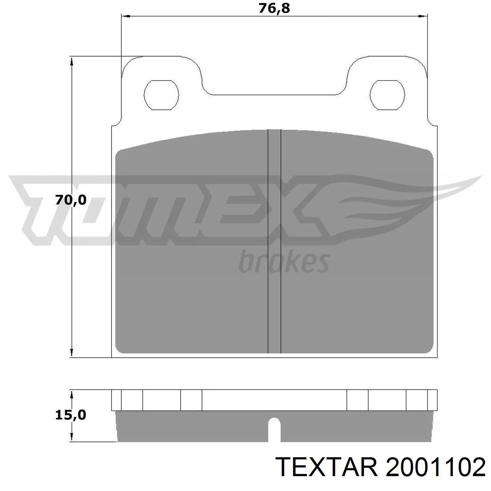 2001102 Textar pastillas de freno delanteras