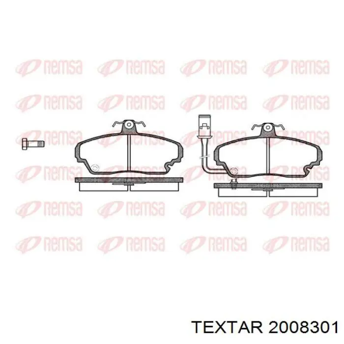 2008301 Textar pastillas de freno delanteras