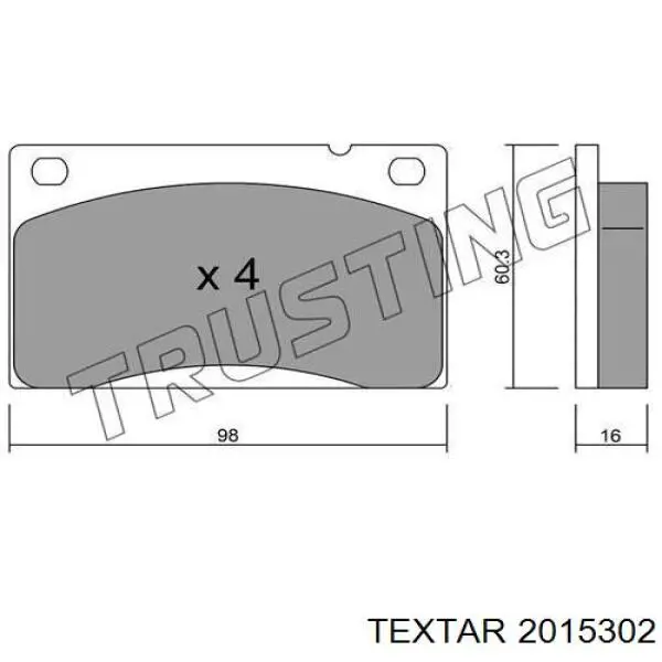 2015302 Textar pastillas de freno delanteras