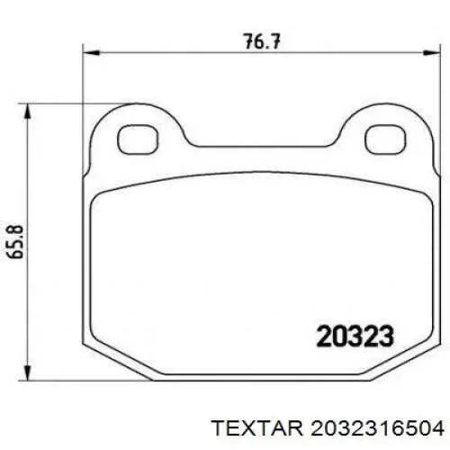 2032316504 Textar pastillas de freno delanteras