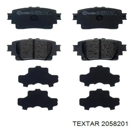 2058201 Textar pastillas de freno traseras