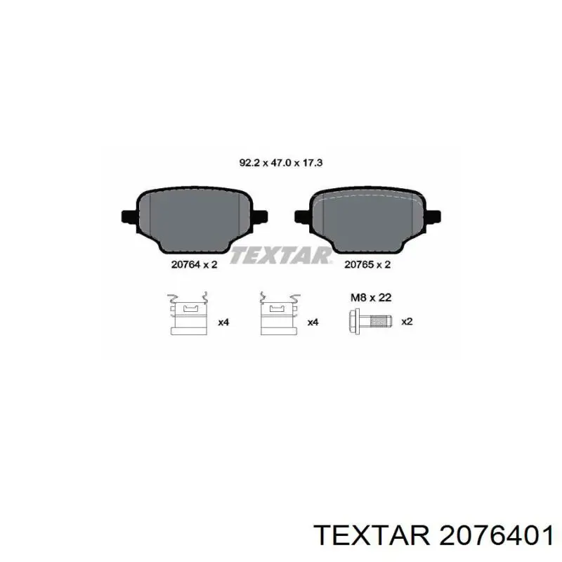 Comprar 2076401 Textar Pastillas de freno traseras