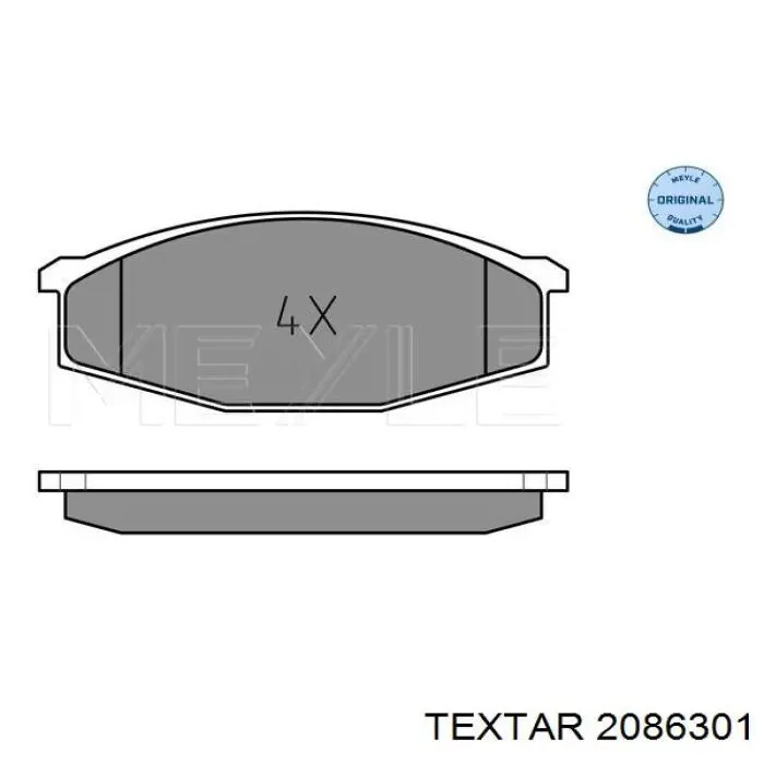 2086301 Textar pastillas de freno delanteras