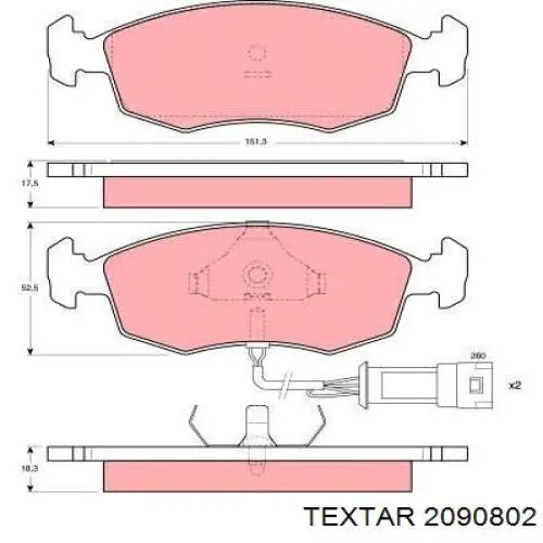 Pastillas de freno delanteras Fiat Punto 2 188