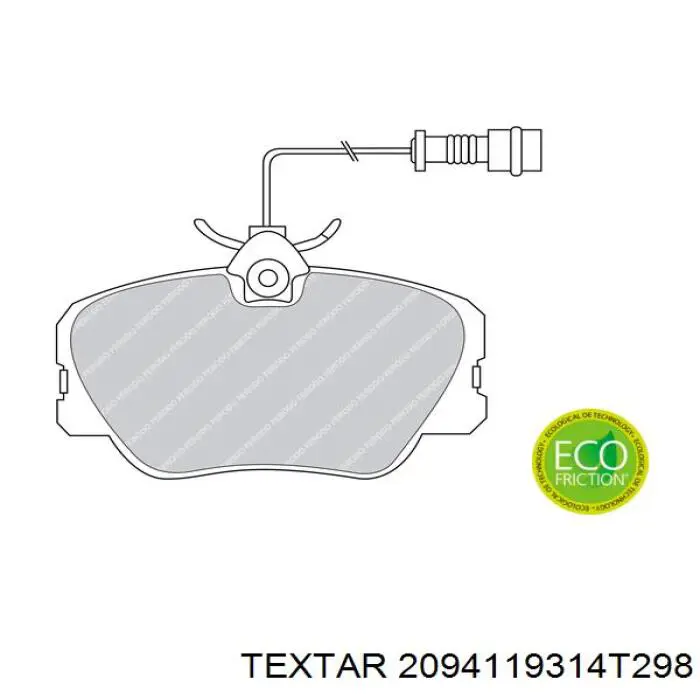 2094119314T298 Textar pastillas de freno delanteras