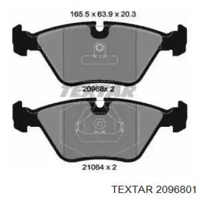 Pastillas de freno 2096801 Textar