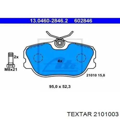 2101003 Textar pastillas de freno delanteras