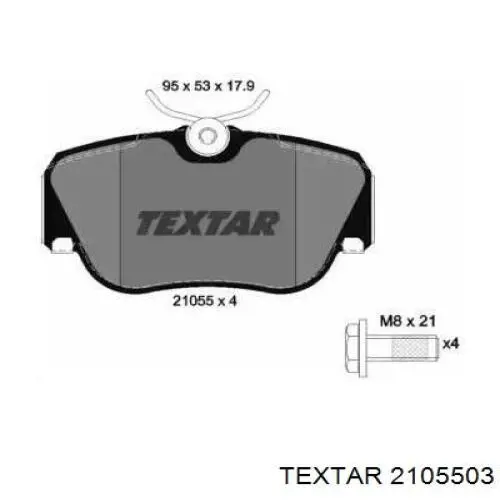 Comprar 2105503 Textar Pastillas delanteras de freno