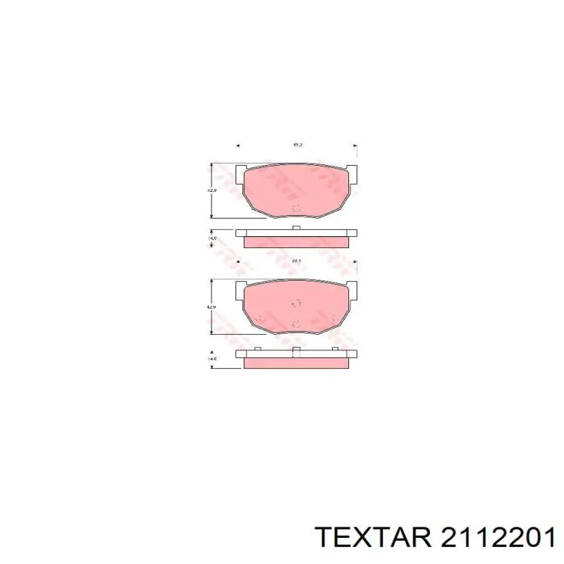 2112201 Textar pastillas de freno traseras