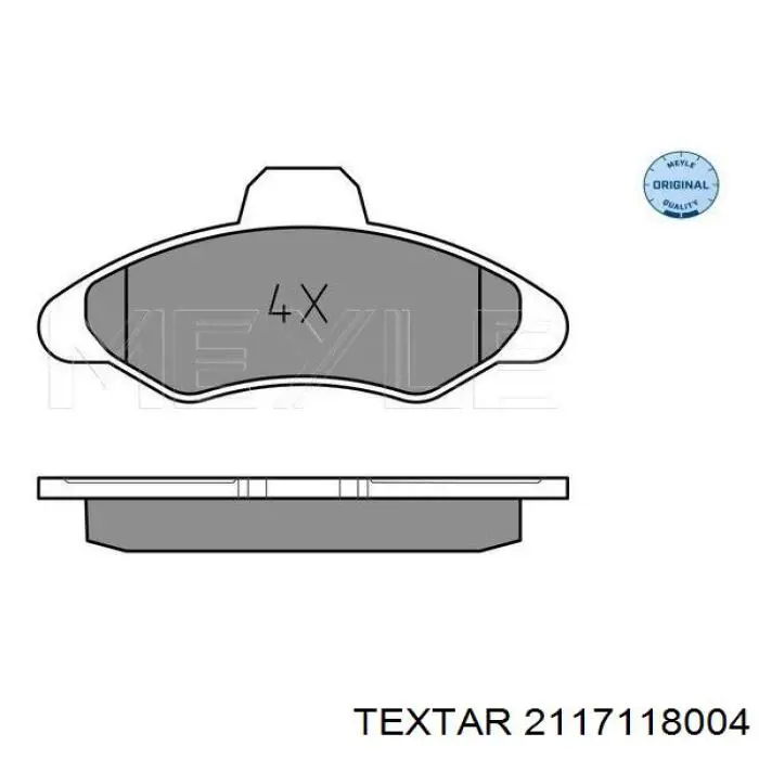 2117118004 Textar pastillas de freno delanteras