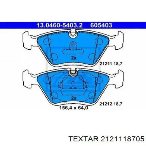 2121118705 Textar pastillas de freno delanteras