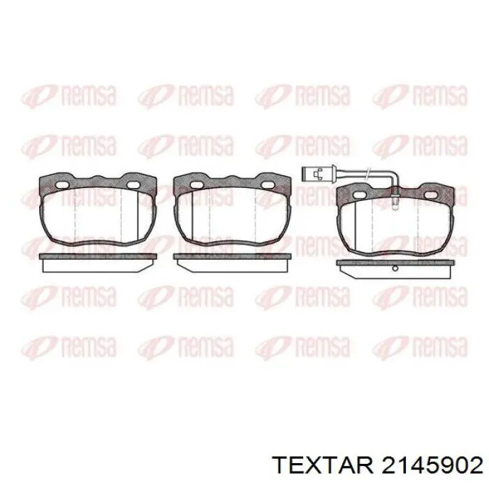 2145902 Textar pastillas de freno delanteras