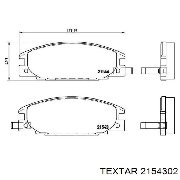 2154302 Textar pastillas de freno delanteras