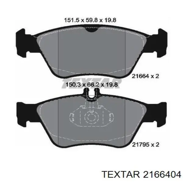 Pastillas freno delanteras Textar 2166404 precio, desde 29,12 EUR