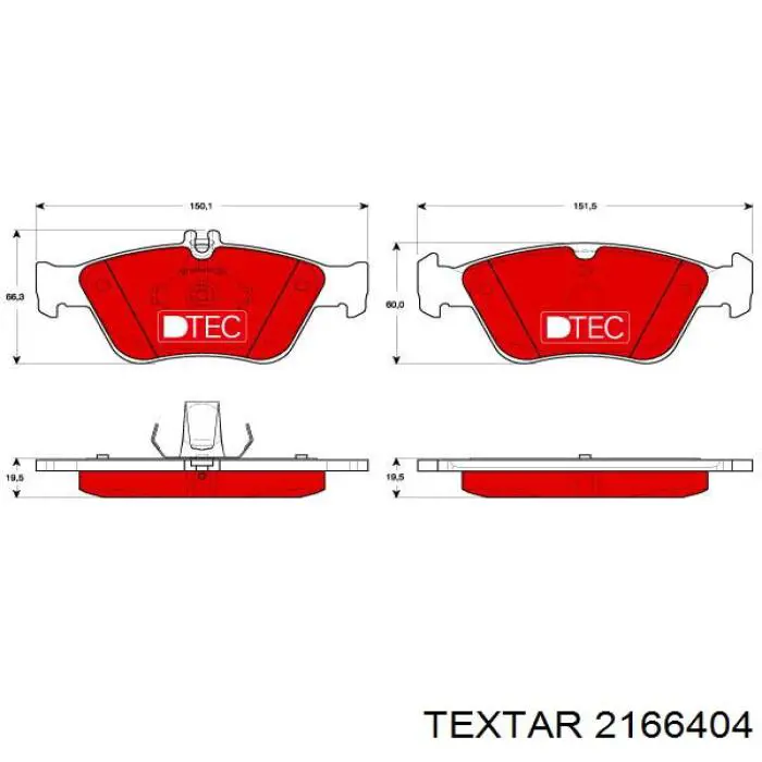 Comprar 2166404 Textar Pastillas delanteras de freno