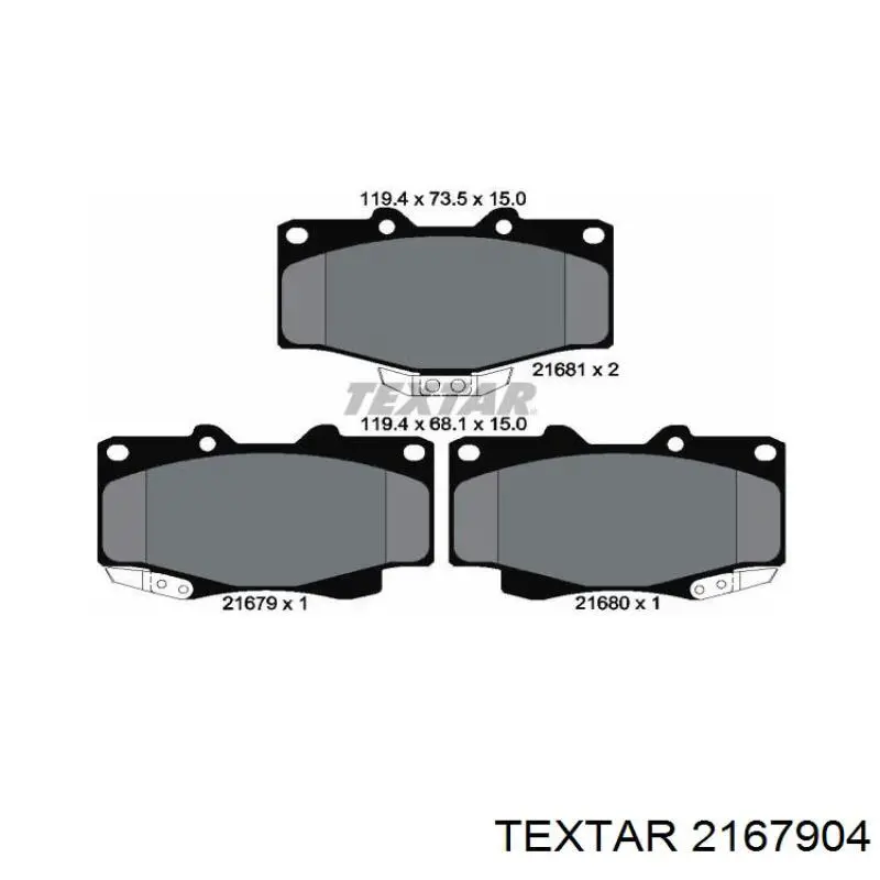 Pastillas freno delanteras Textar 2167904 precio, desde 26,59 EUR
