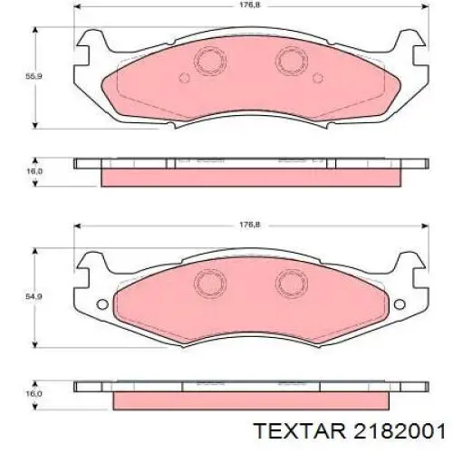 Pastillas freno delanteras Textar 2182001 precio, desde 26,93 EUR