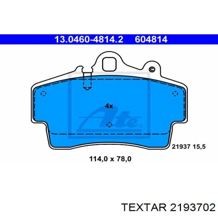 2193702 Textar pastillas de freno delanteras