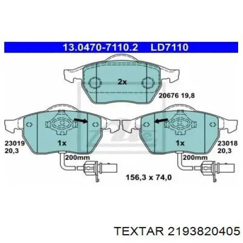 Pastillas de freno delanteras Audi A6 4F2