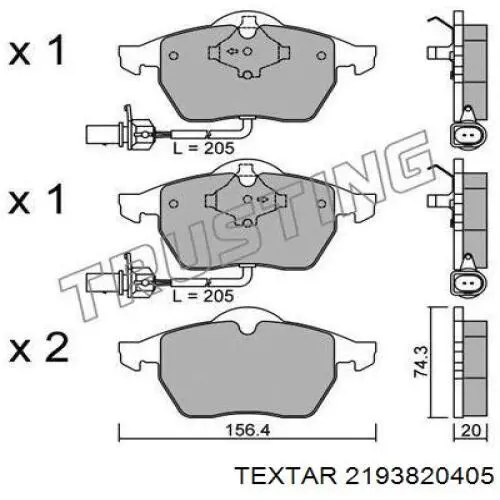 Pastillas de freno delanteras Audi A6 4F2