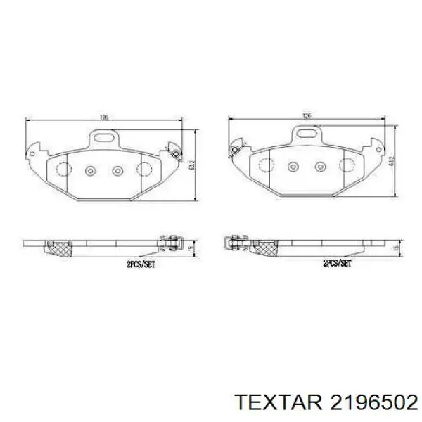 Comprar 2196502 Textar Pastillas de freno traseras