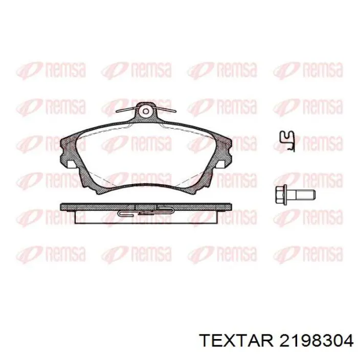 2198304 Textar pastillas de freno delanteras