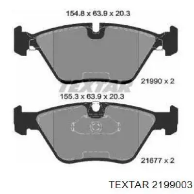 Comprar 2199003 Textar Pastillas delanteras de freno