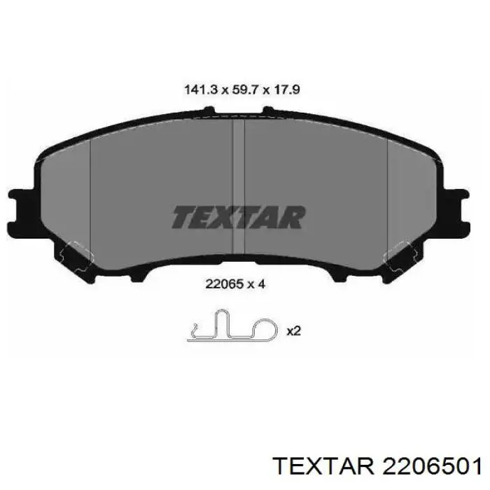 Pastillas freno delanteras Textar 2206501 precio, desde 23,25 EUR