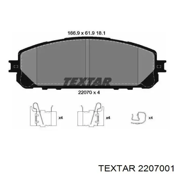 Comprar 2207001 Textar Pastillas delanteras de freno