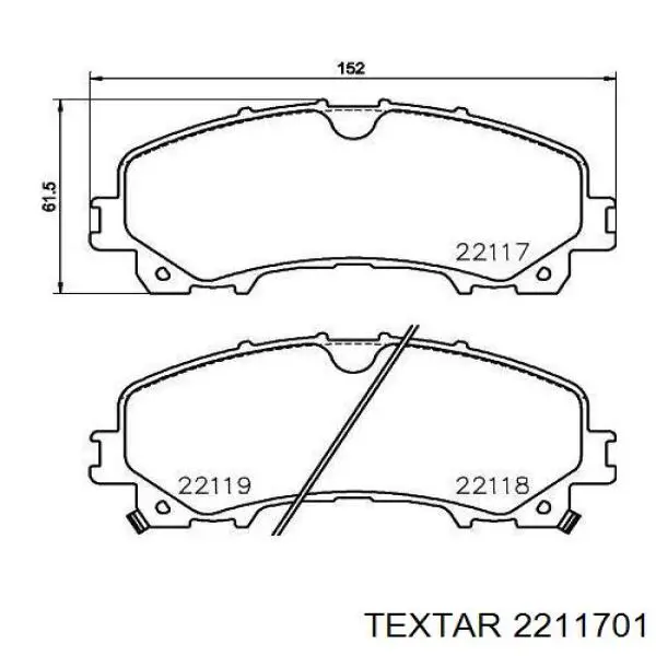 Comprar 2211701 Textar Pastillas delanteras de freno
