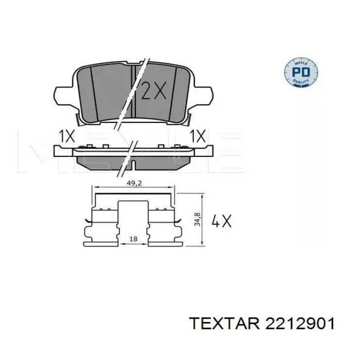 Comprar 2212901 Textar Pastillas de freno traseras