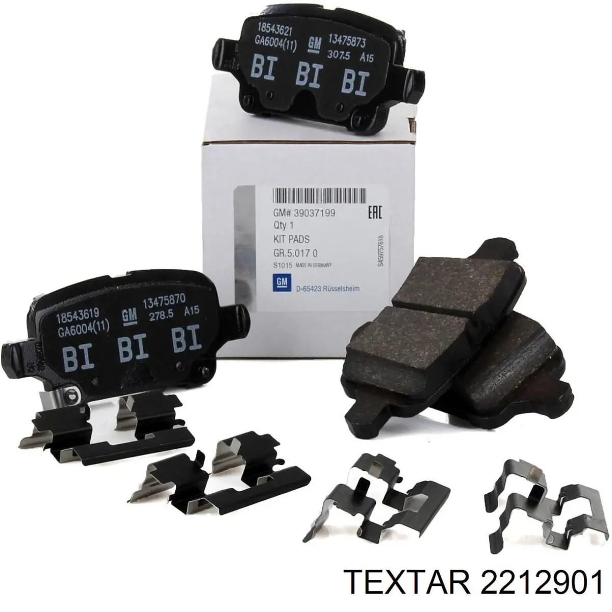 2212901 Textar Pastillas freno traseras