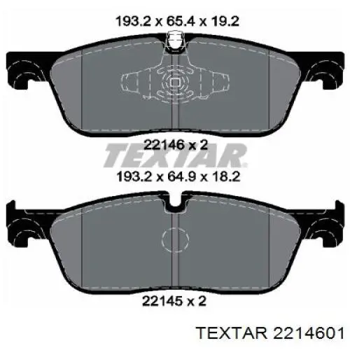 2214601 Textar pastillas de freno delanteras