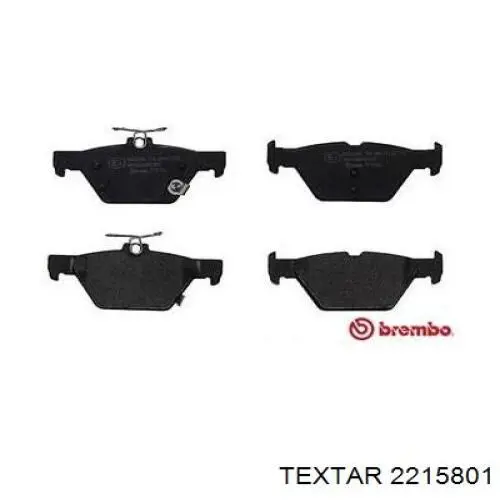 Pastillas de freno traseras 2215801 Textar