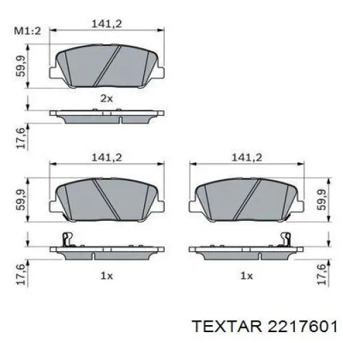 2217601 Textar pastillas de freno delanteras