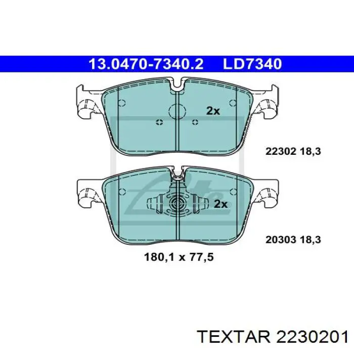 Comprar 2230201 Textar Pastillas delanteras de freno